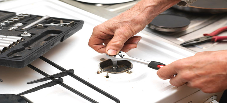 Gas stove burner repair